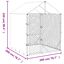vidaXL Perrera de exterior con toldo acero galvanizado plata 2x2x2,5 m, , large indicador imagen numero 4
